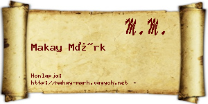 Makay Márk névjegykártya