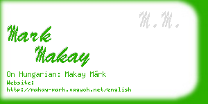 mark makay business card